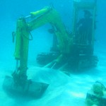 Undersea network installation on Bora Bora 